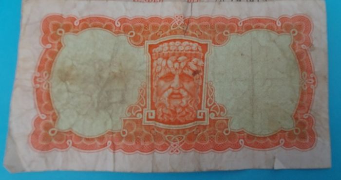 Irish 1966 &68 X 5 Lavery ten shilling banknote in used condition