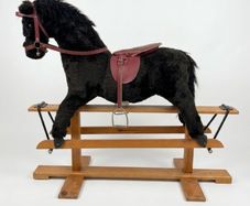 Vintage gliding rocking horse 1970's by Pegasus handmade toys Crewe