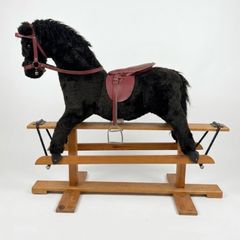 Vintage gliding rocking horse 1970's by Pegasus handmade toys Crewe