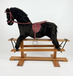 Vintage gliding rocking horse 1970's by Pegasus handmade toys Crewe