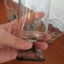 Fabulous Set of Four Vintage Mid-Century Federal Glass Company Juice Glasses in the "Nordic Midnight (Smoke)" Pattern, Circa 1960's Image 5