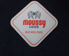 Moussy Lager - Switzerland , Alcohol-Free , Vintage 1980s Beer Mat/Coaster