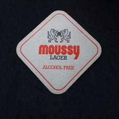Moussy Lager - Switzerland , Alcohol-Free , Vintage 1980s Beer Mat/Coaster