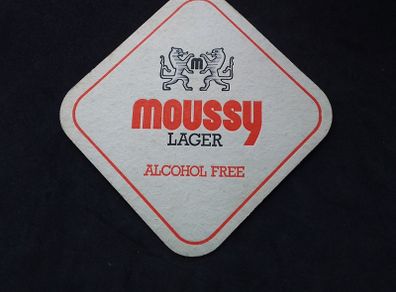 Moussy Lager - Switzerland , Alcohol-Free , Vintage 1980s Beer Mat/Coaster