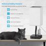 Bedside Table Lamp, Touch Control Nightstand Bedroom Lamp with USB C & USB A Charging Ports, 2 Way Outlets, Minimalist White Fabric LED Desk Night Light for Living Room Office (FREE POSTAGE) Image 4
