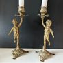 Vintage Solid Brass Candle Holders Image 10