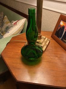 Emerald Green glass decanter