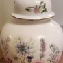 Vintage Aynsley Fine Bone China Ginger Jar | Wild Tudor Floral Covered Urn Image 6
