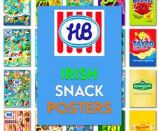 HB Ice Cream & Irish Snack Posters - A4 / A3 Prints
