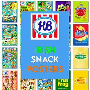 HB Ice Cream & Irish Snack Posters - A4 / A3 Prints