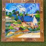 Hand made stained glass wall clock Image 3