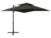 Cantilever Umbrella with Double Top 250x250 cm Anthracite