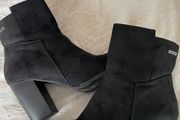 Firetrap Black Block Heel Ankle Boots - Size 41 - New in Box