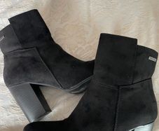 Firetrap Black Block Heel Ankle Boots - Size 41 - New in Box