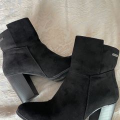 Firetrap Black Block Heel Ankle Boots - Size 41 - New in Box