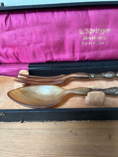 French Antique Salad Serving Set