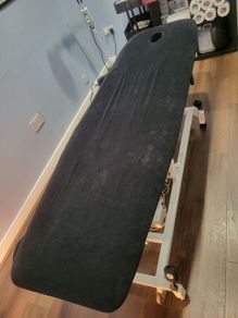 Huntleigh Akron electric physiotherapy/medical couch