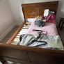 King-size Mahogany Sleigh Mahogany Bed Image 5