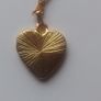 Goldtone Heart Pendant with Blue Abalone Shell Front Image 4
