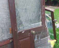 exterior wood door