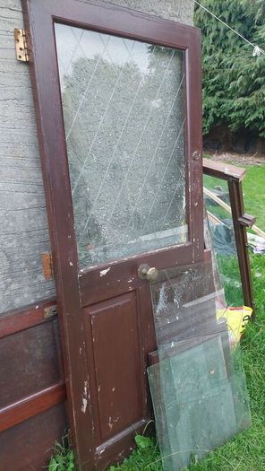 exterior wood door