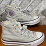 Converse All Star Chuck Taylor Eve Lift Glitter Girls Silver Hi Top Platform Trainers UK3.5 EUR36 Image 3