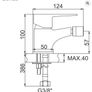 Ibergrif Bidet tap - Single Lever, Chrome, M15057 Image 2