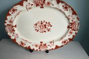 Reduced Powell Bishop and Stioner antique xxl English Ironstone 20 inch oriental ivory platter