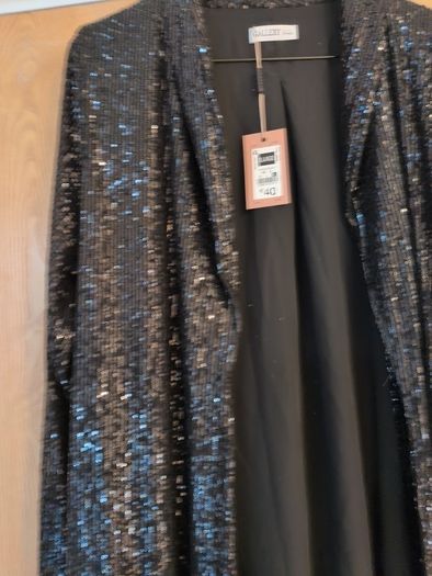 Gallery Black Bauble Sequin Coat. S. XL - 16-18.  B.N.W.T.