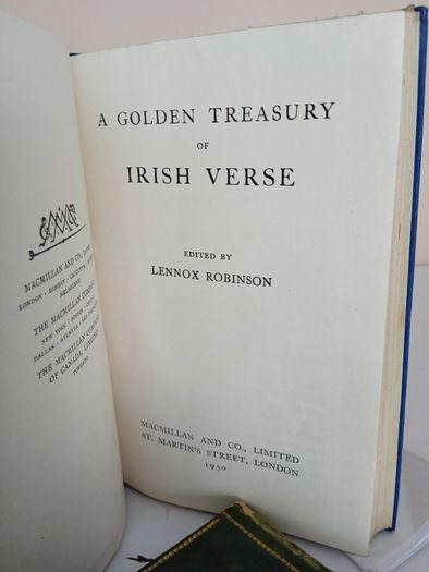 A Golden Treasury of Irish Verse Edited by Lennox Robinson (PT215)