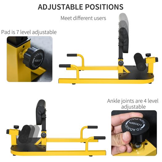 3-in-1 Sissy Squat Machine with Push Up Bars, Home Gym Work Out Leg Fitness Equipment