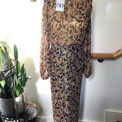 Zara parsley print dress, new, size M