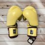 Twins Special 12oz Genuine Leather Boxing Gloves Pastel Yellow BNWT Image 3