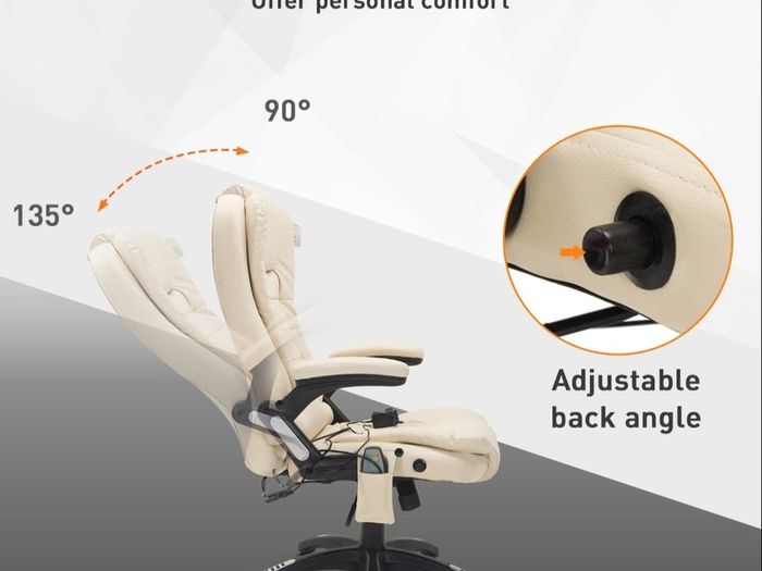 Heated Massage Leather Office Chair