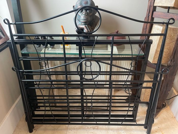 Beautiful Black Solid 4Ft Small Double Metal Bed Frame - Can Deliver