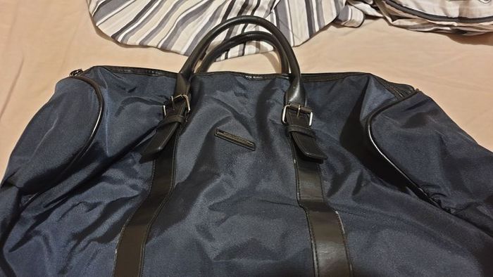 michael kors navy blue black gym training bag