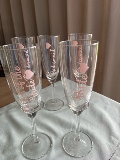 Bridal party champagne flutes