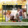 2.2 x 1.4m BBQ Shelter - Outdoor Grill Gazebo Canopy including Shelves, Hanging Hooks, and a Metal Frame, suitable for Garden Patio Backyard Image 6