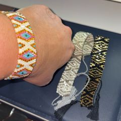 3 handmade beaded bracelets