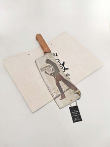 Butcher Knife with Led Zeppelin Engraving Rock Legacy & Cutting Po By Di'Casteelwer