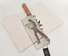 Butcher Knife with Led Zeppelin Engraving Rock Legacy & Cutting Po By Di'Casteelwer