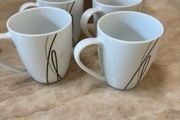 4 Porcelain Mugs