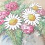 Vintage Vase of Flowers, original Oil on Canvas, signed  framed, 13,5" x 11,5" Image 3