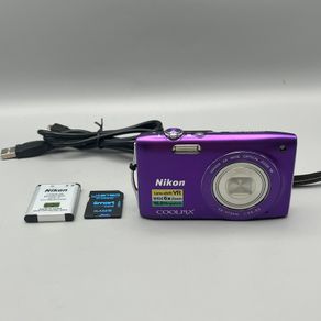 Nikon Coolpix S3300 16MP Digital Camera Purple - Full Kit