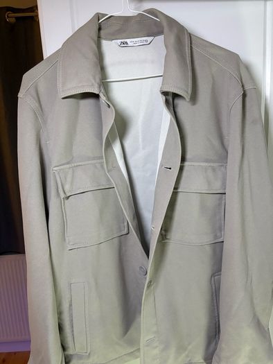 Mens Zara Light Grey Overshirt