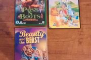 DVD's - The wizard of oz / Puss in boots / Beauty &amp; the beast