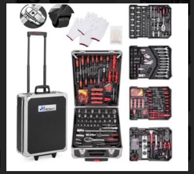 Executive Anthracite Black Case Box Trolley Set 949 Piece Tool Box Tool