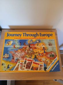 Vintage journey through europe board game