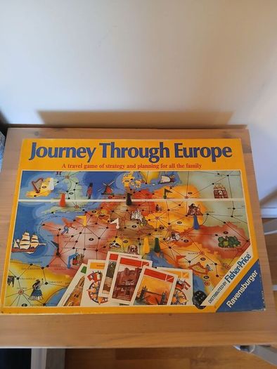 Vintage journey through europe board game