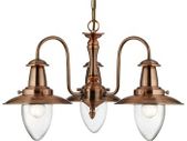 Copper Ceiling Light 3 Arm